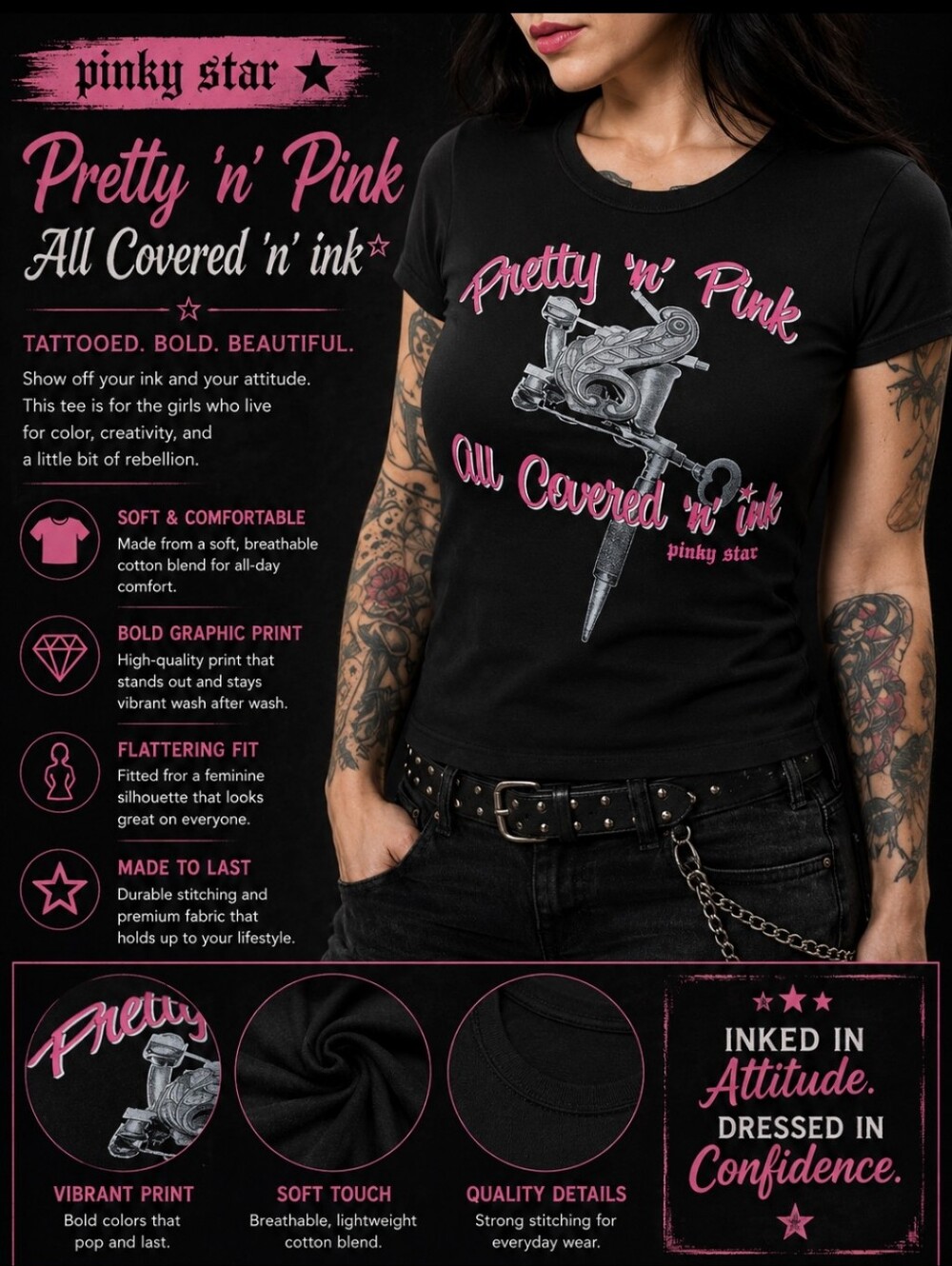 Pinky Star Tee